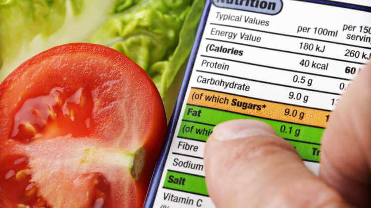 Reading food labels