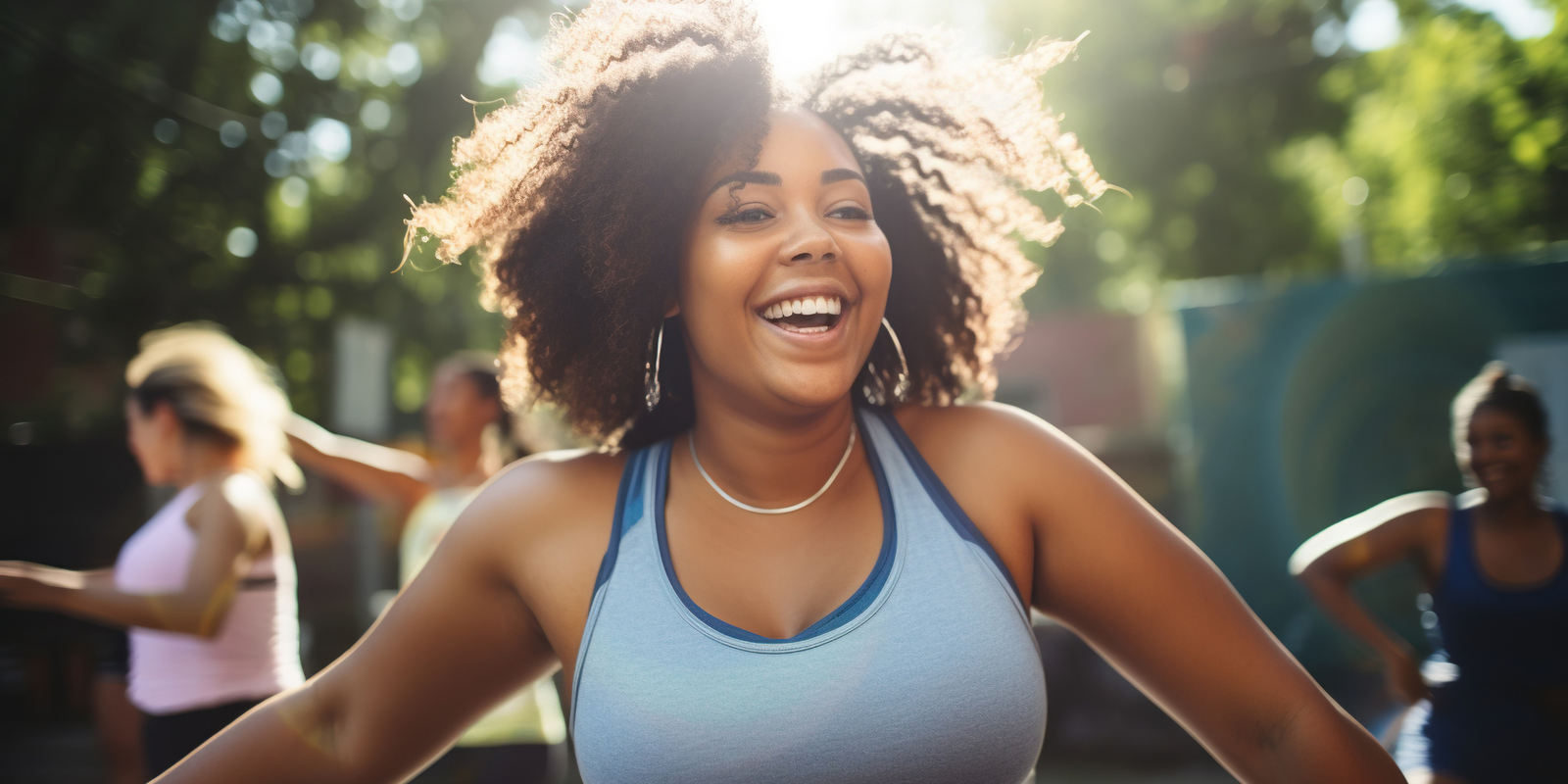Woman practicing self-love while losing weight
