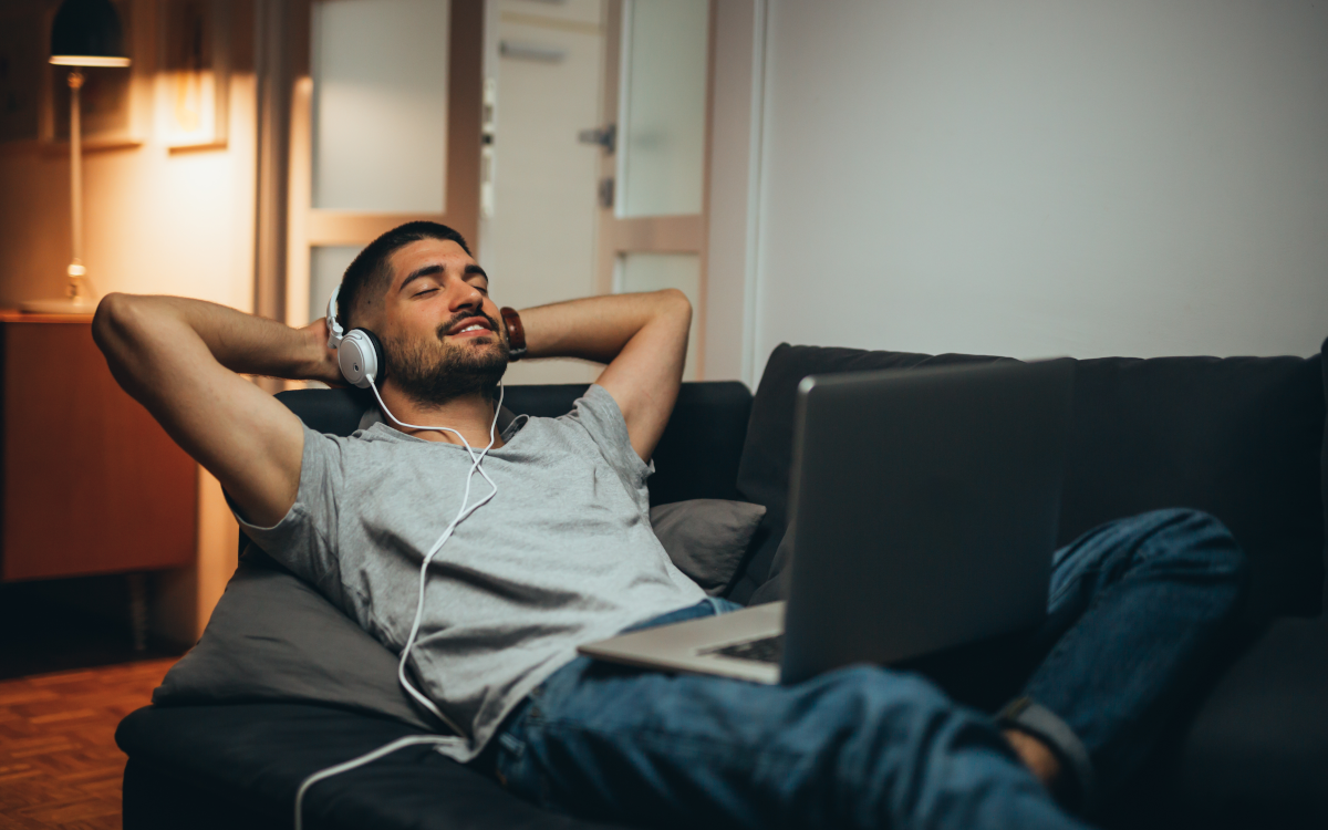 man relaxing
