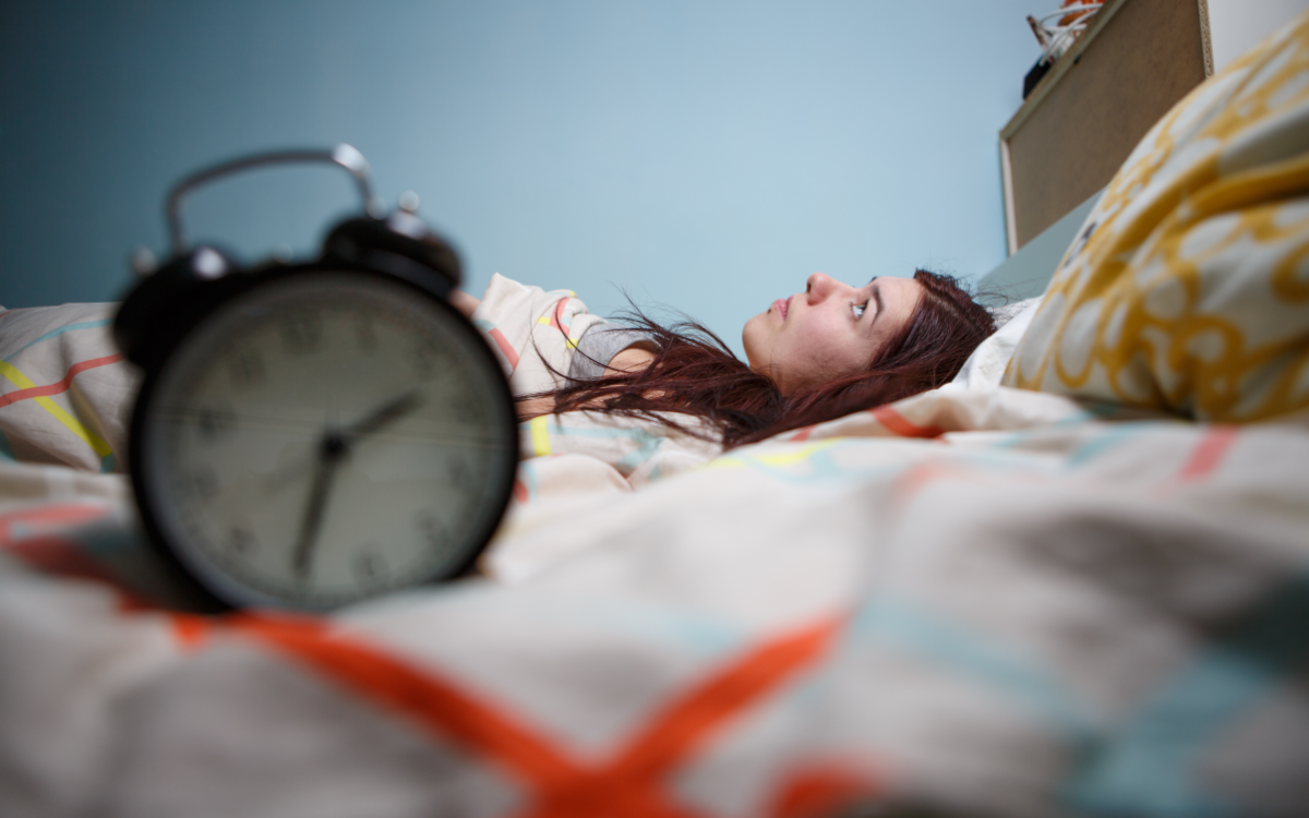 woman struggling to sleep