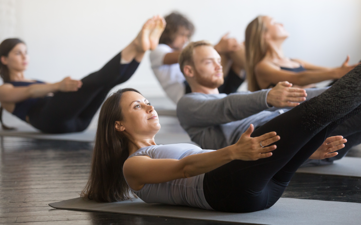 people doing yoga
