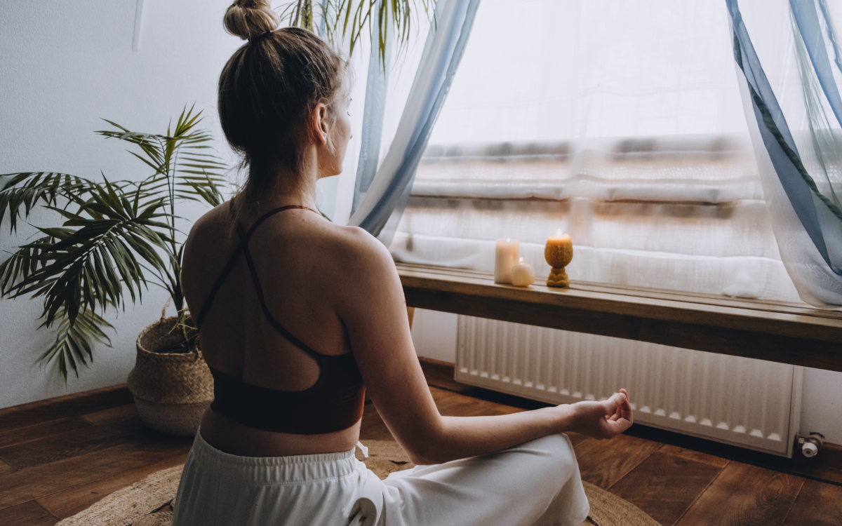 woman doing yoga