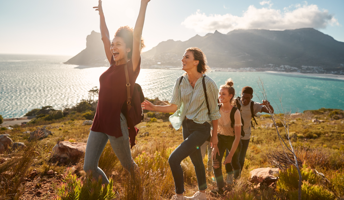 people hiking