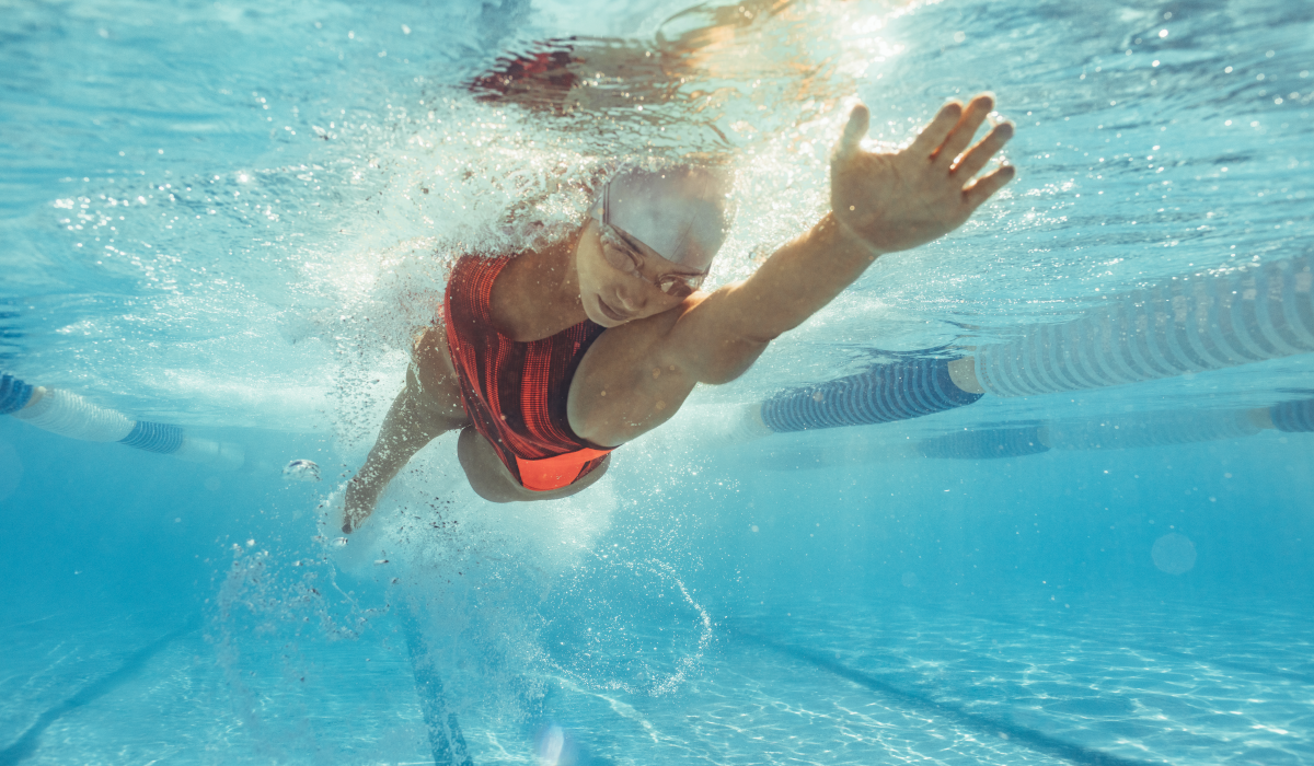 woman swimming